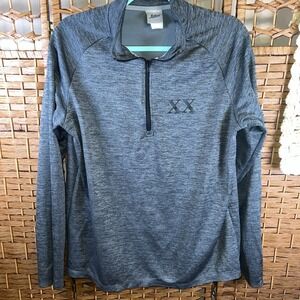 Jostens, Long Sleeve, Pull Over, Size L, Gray, 1/4 Zipper